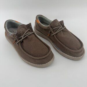 Hey Dude Men's Wally Washed Walnut Slip On Size US 10 EU 43